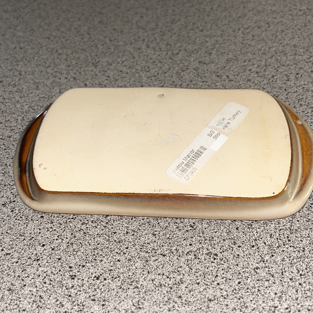 NWT Leaf Glazed Stoneware Trinket Tray by Willow Manor - Picture 5 of 11